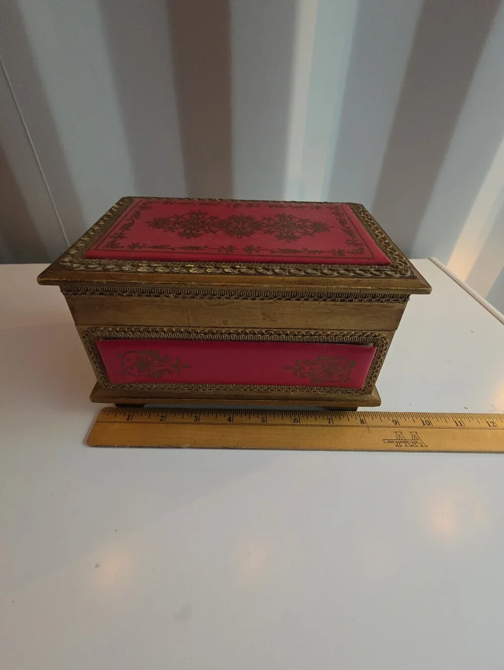 Vintage Norleans Japan Wooden Jewelry Box